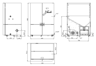 CAZAN COMPACT PE PELETI DIN OTEL GRANDE R-C 28KW